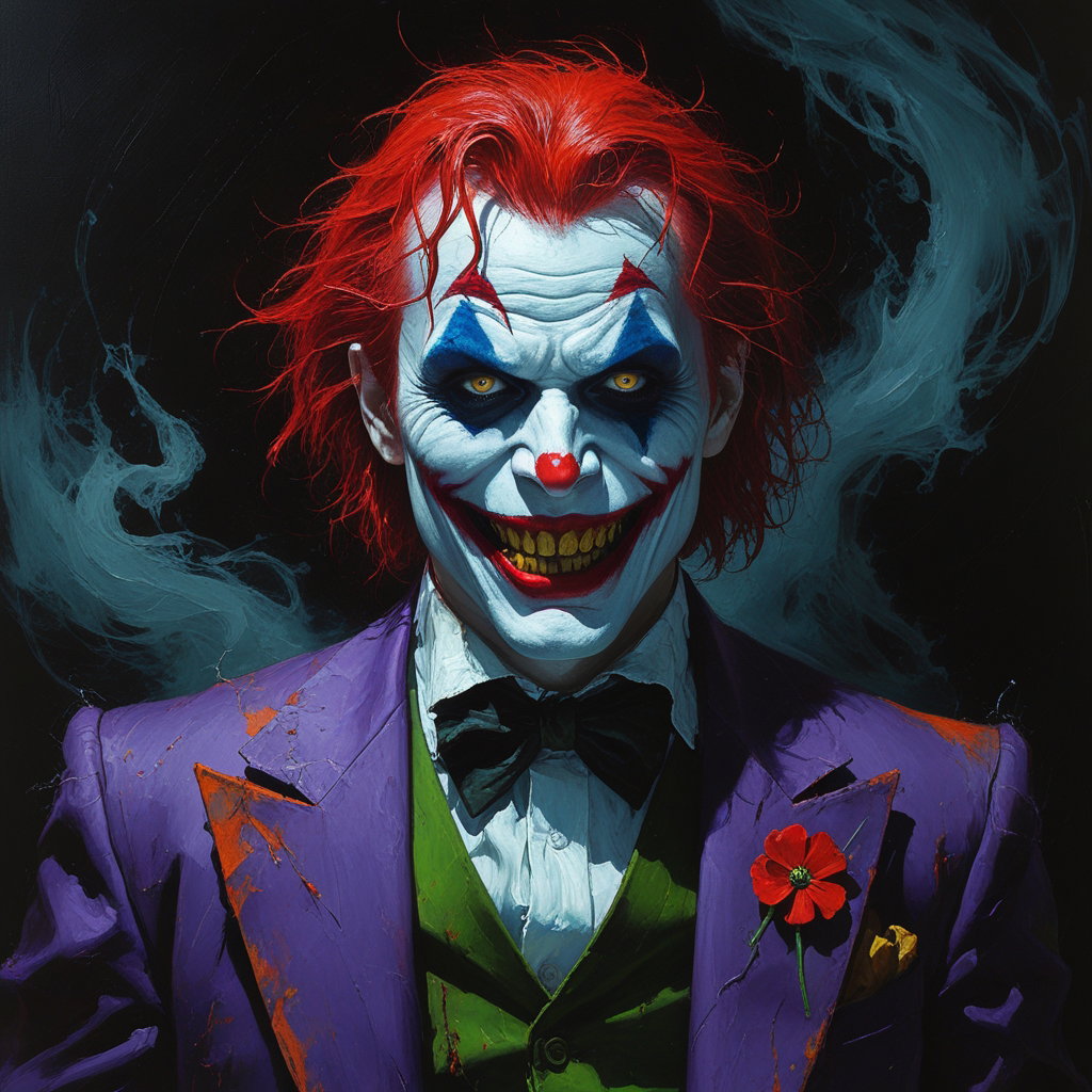Sinister Joker Inspired Evil Clown Portrait 2