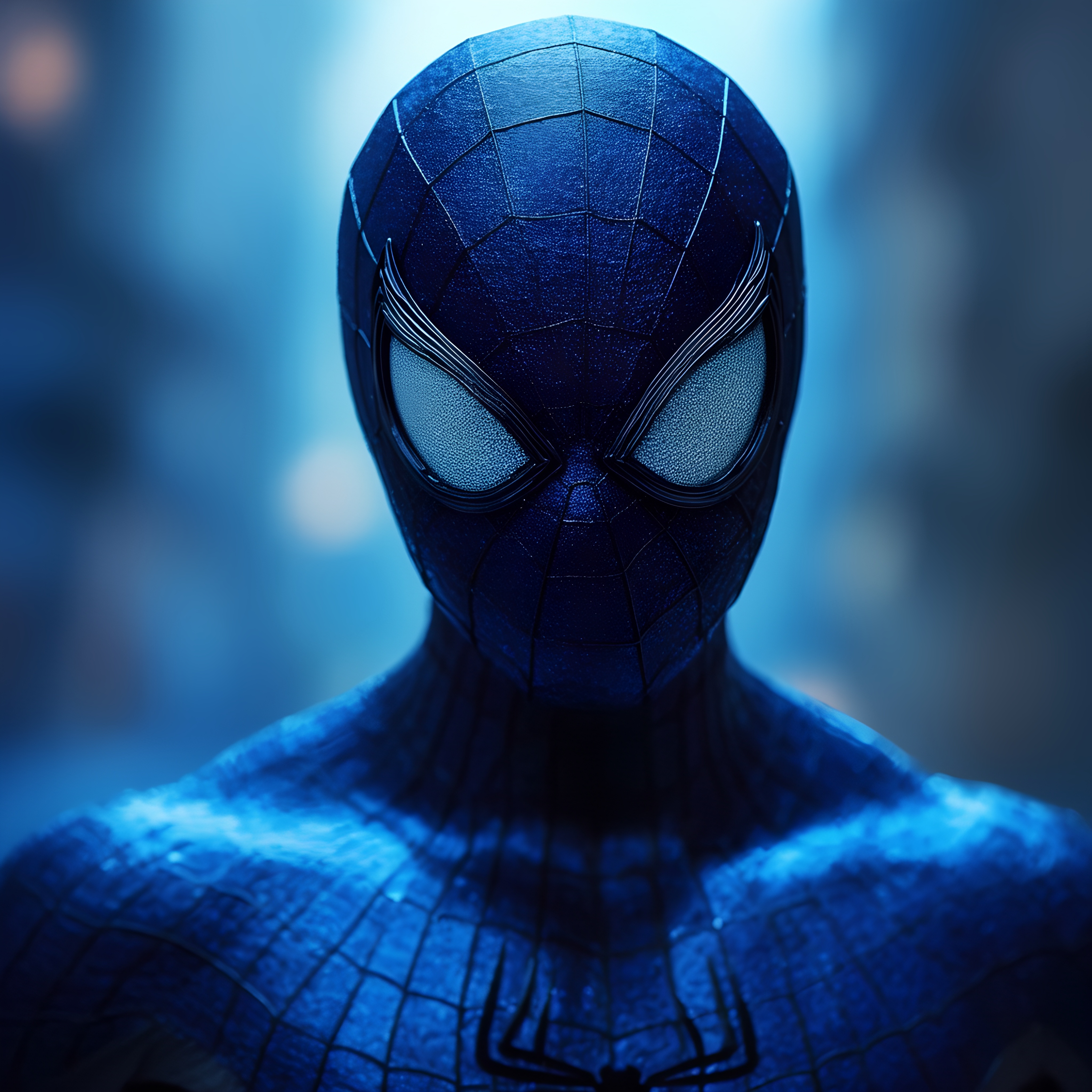 Spider Man Blue Suit Closeup Portrait 2