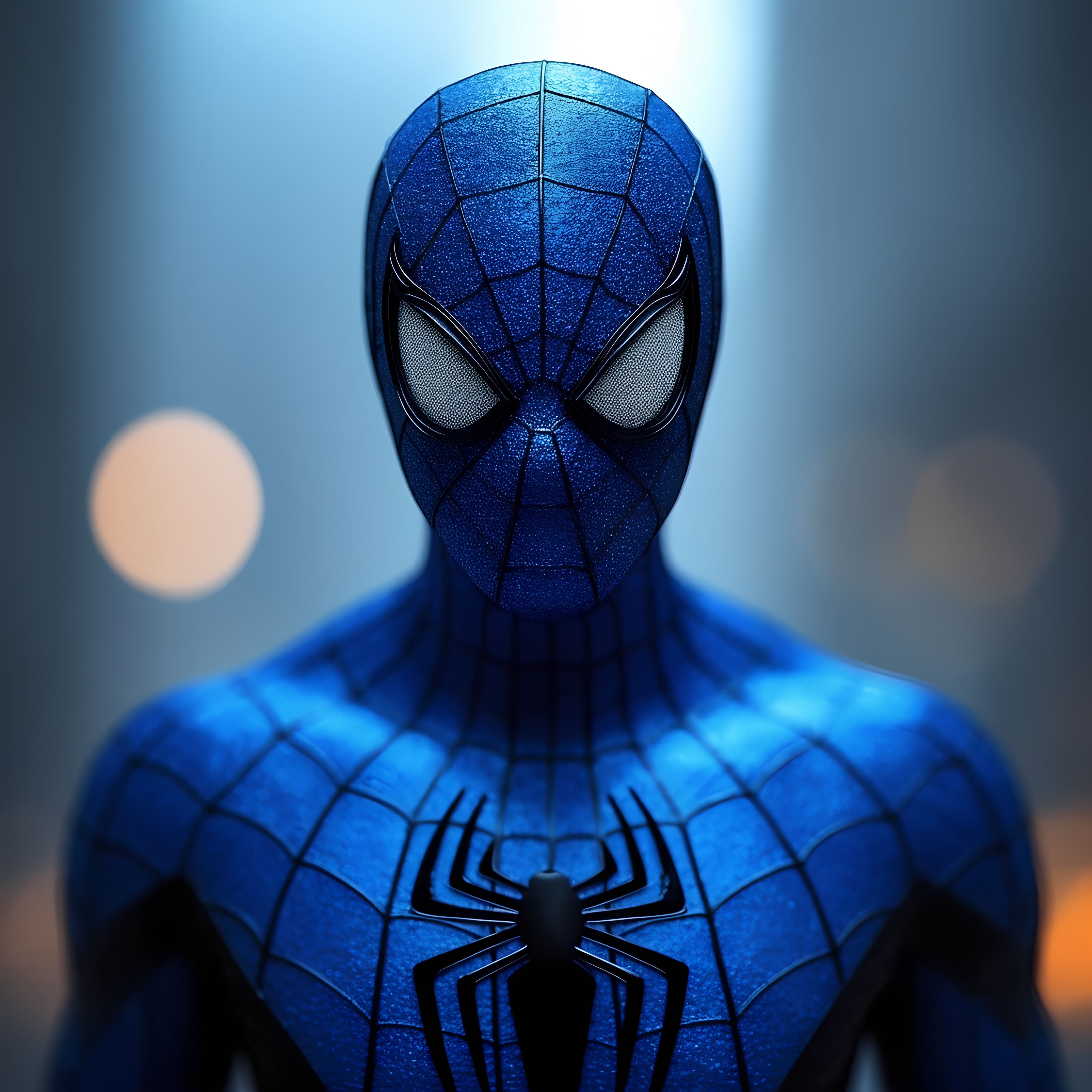 Spider Man Blue Suit Closeup Portrait 3