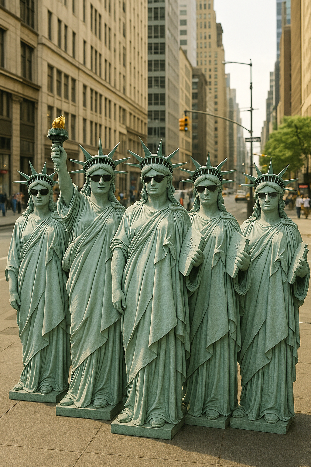Statue Of Liberty Sunglasses Urban Scene