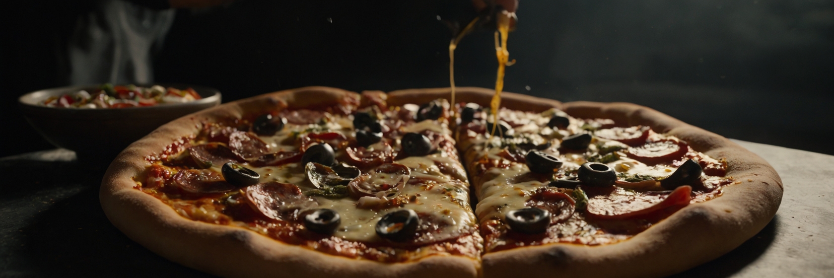 Cinematic Fresh Pizza Closeup 2