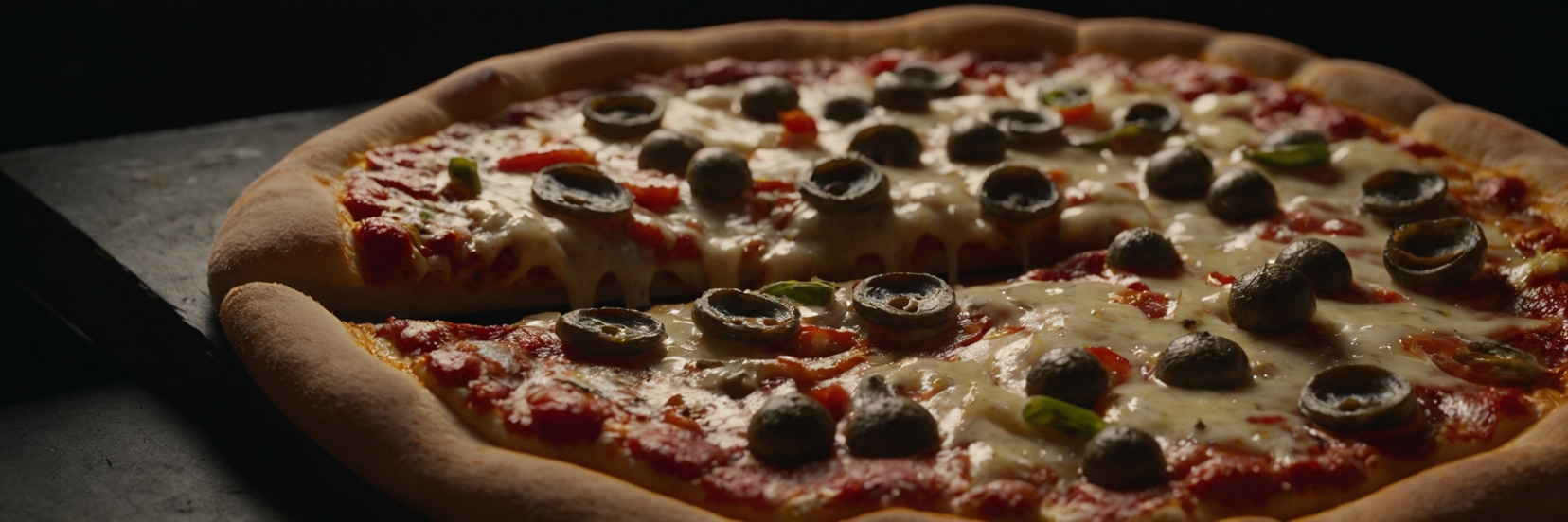 Cinematic Fresh Pizza Closeup 3