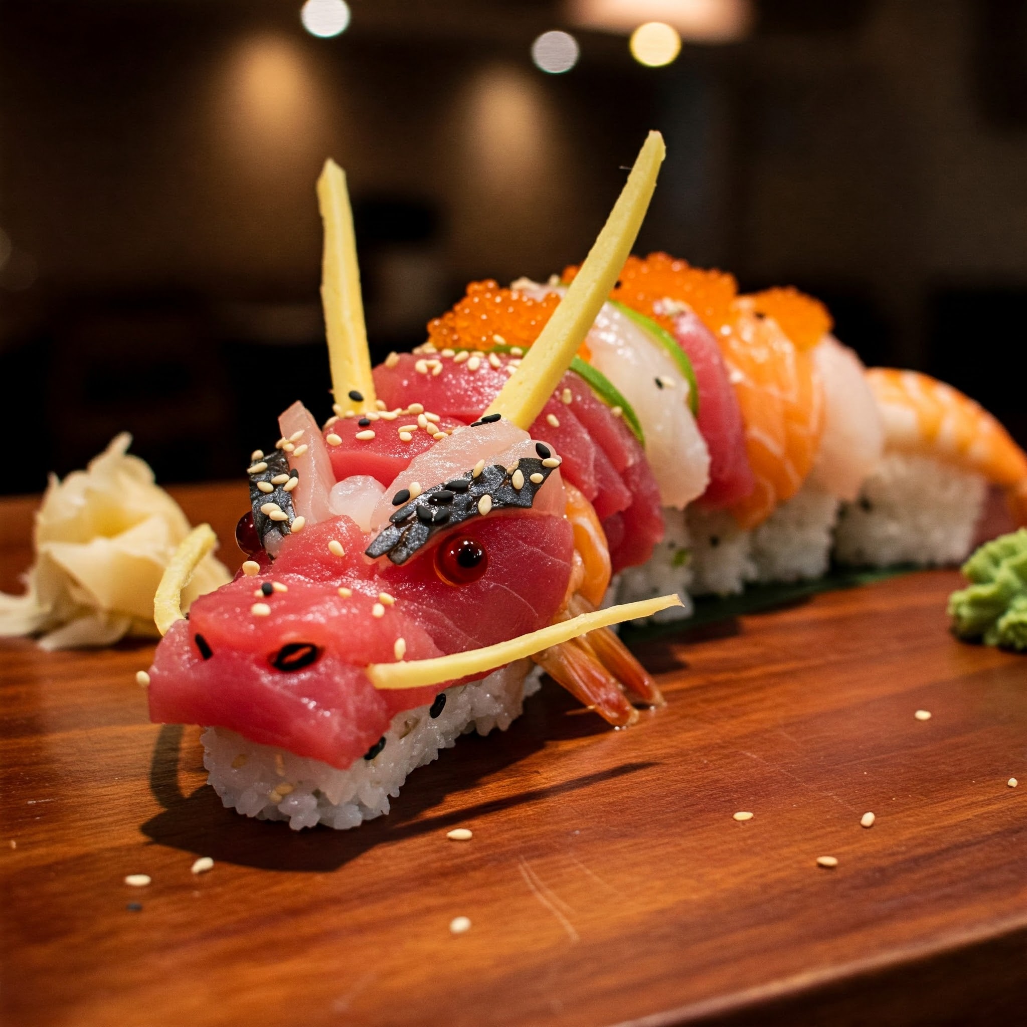 Dragon Shaped Sushi Roll