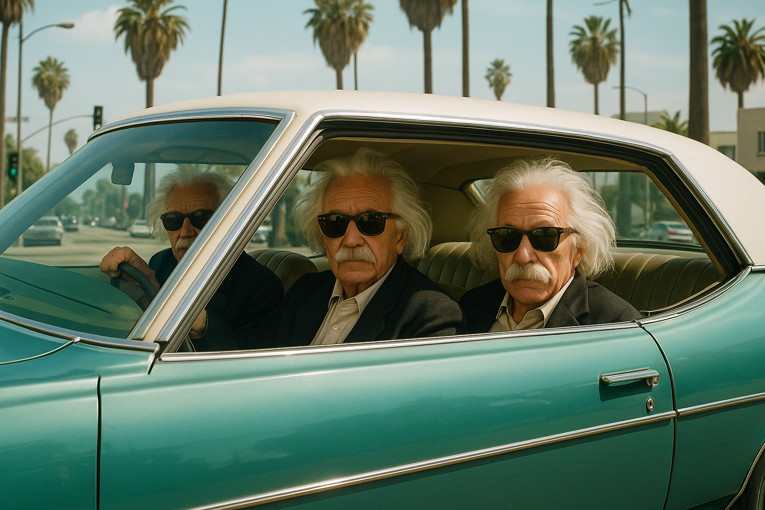 Einstein Lookalikes Vintage Car 1