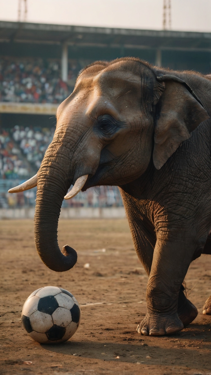 Elephant Standing Football Arena 3