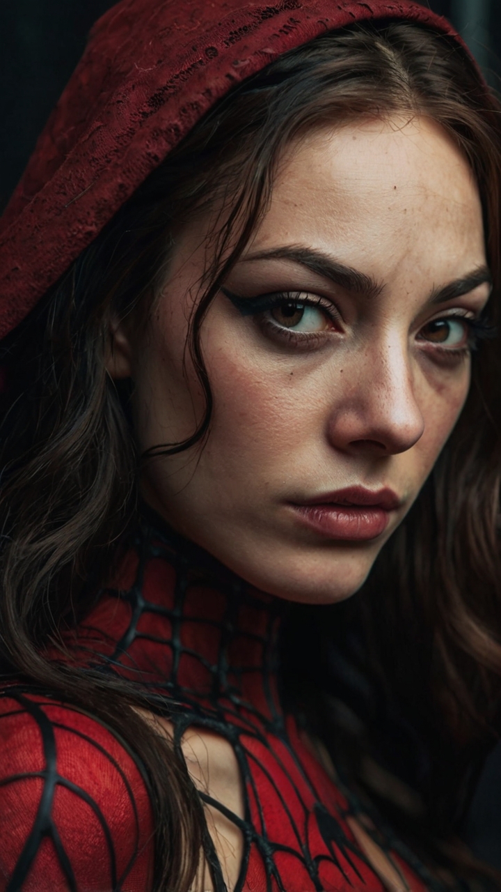 Female Spider Themed Superhero Portrait 2