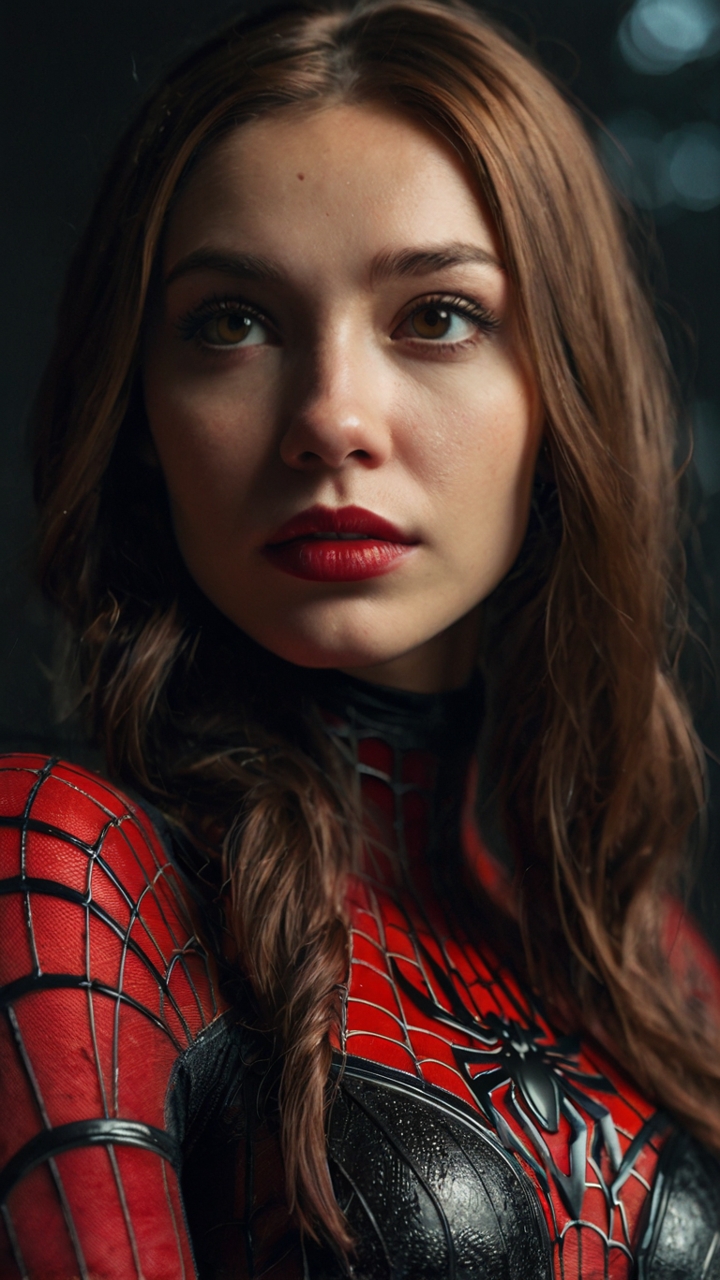 Female Spider Themed Superhero Portrait 3