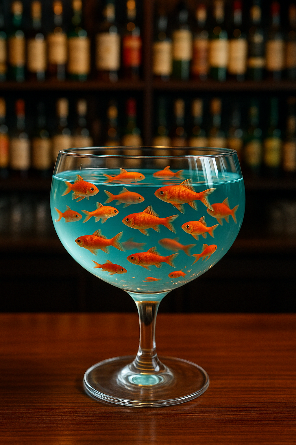 Goldfish Cocktail Surreal Drink
