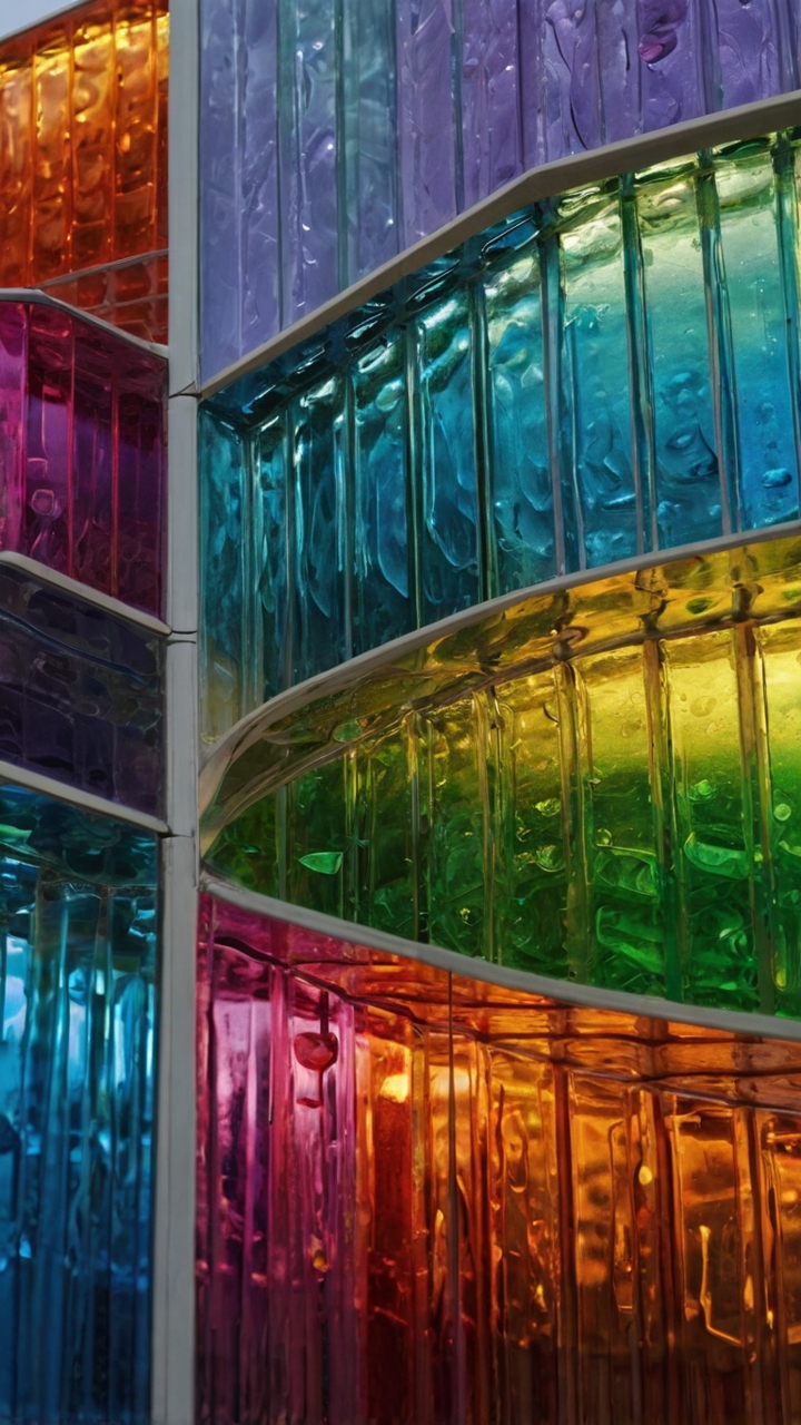 Rainbow Glass Sculpture Colorful 1