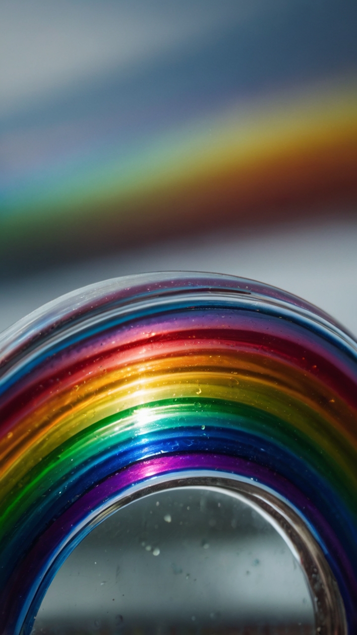 Rainbow Glass Sculpture Colorful 3