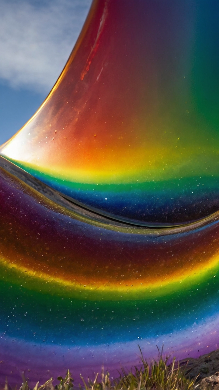 Rainbow Glass Sculpture Colorful 6