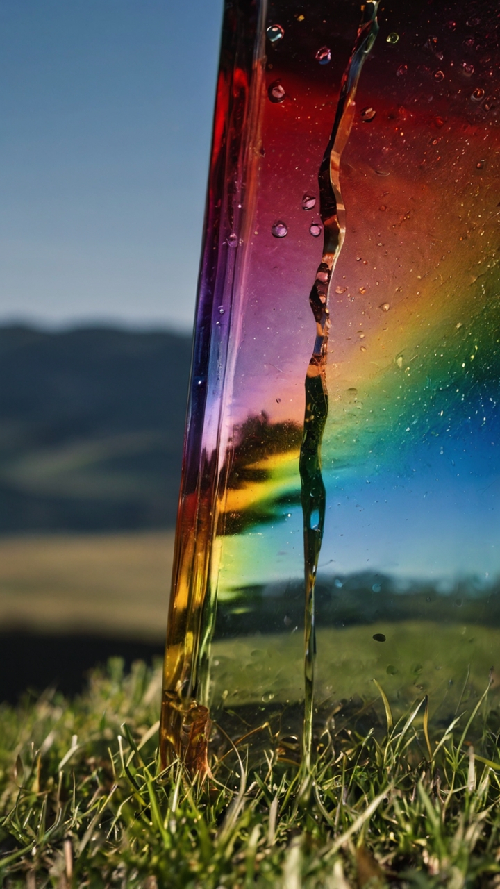 Rainbow Glass Sculpture Colorful 7