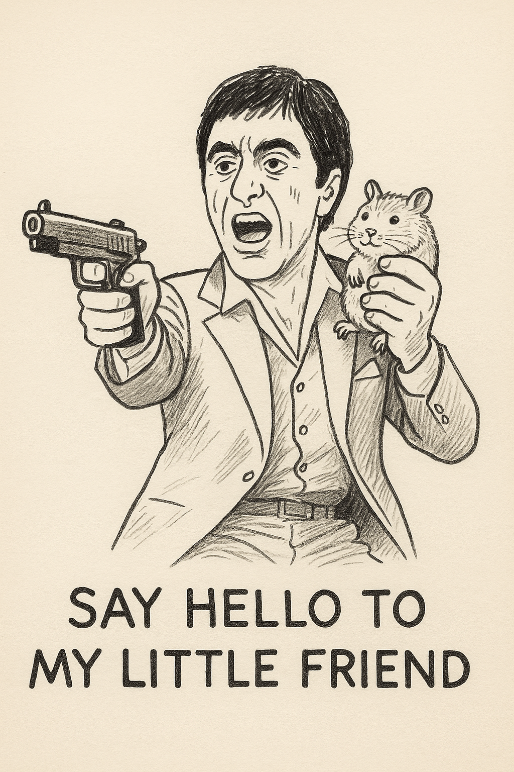 Scarface Tony Montana Parody Hamster