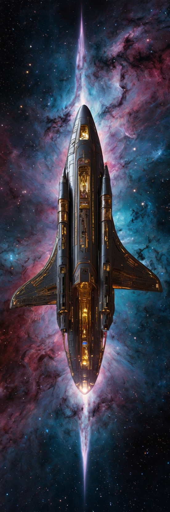 Spaceship Floating Deep Space Energy Ring 1