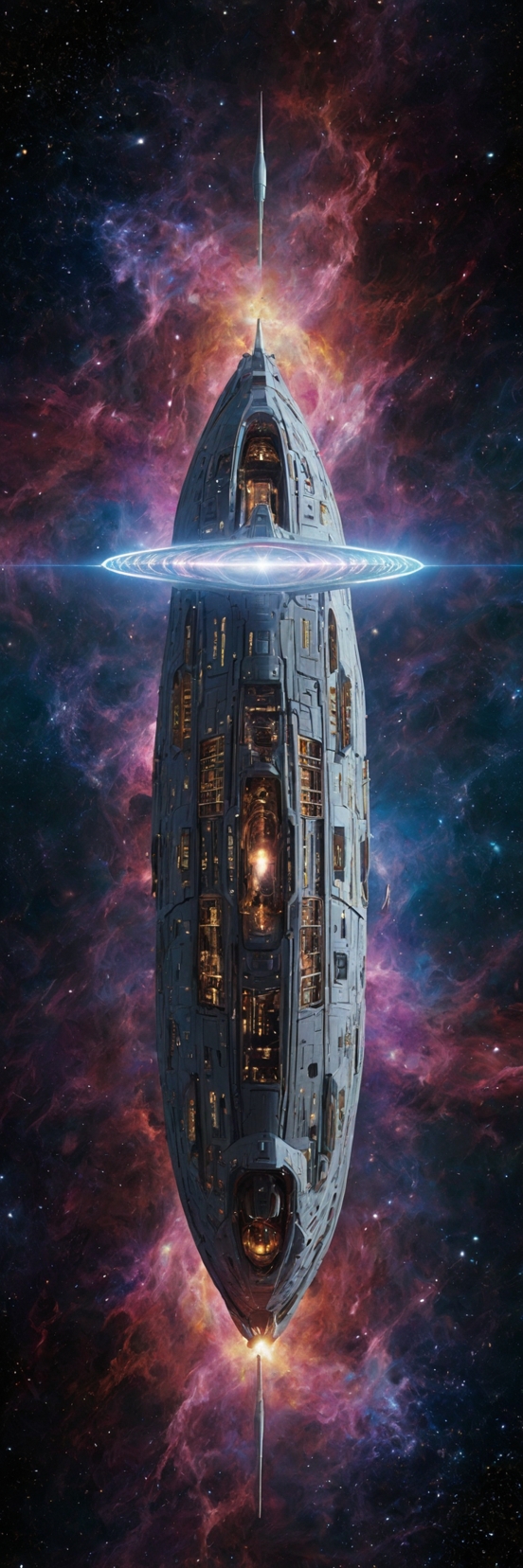 Spaceship Floating Deep Space Energy Ring 2
