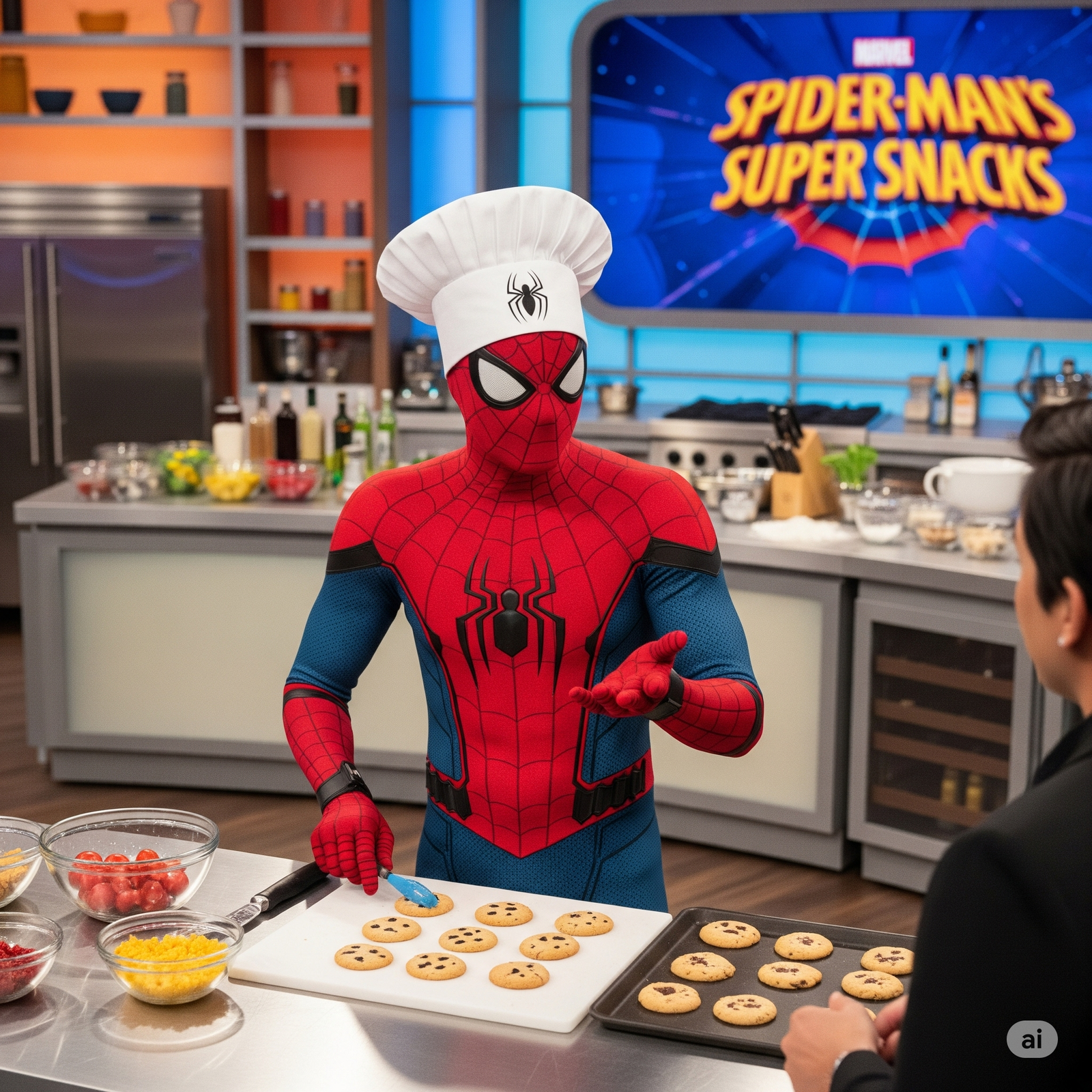 Spider Man Chef Baking Cookies
