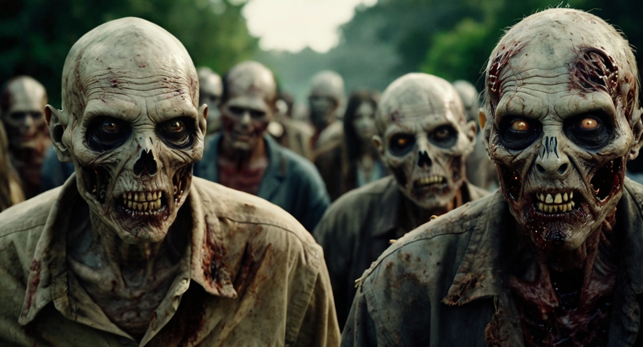 Realistic Zombie Horde In Post Apocalyptic Town 1
