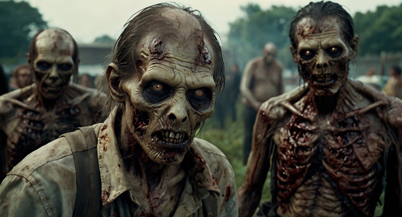 Realistic Zombie Horde In Post Apocalyptic Town 2