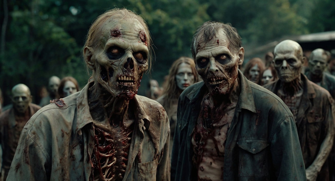 Realistic Zombie Horde In Post Apocalyptic Town 3