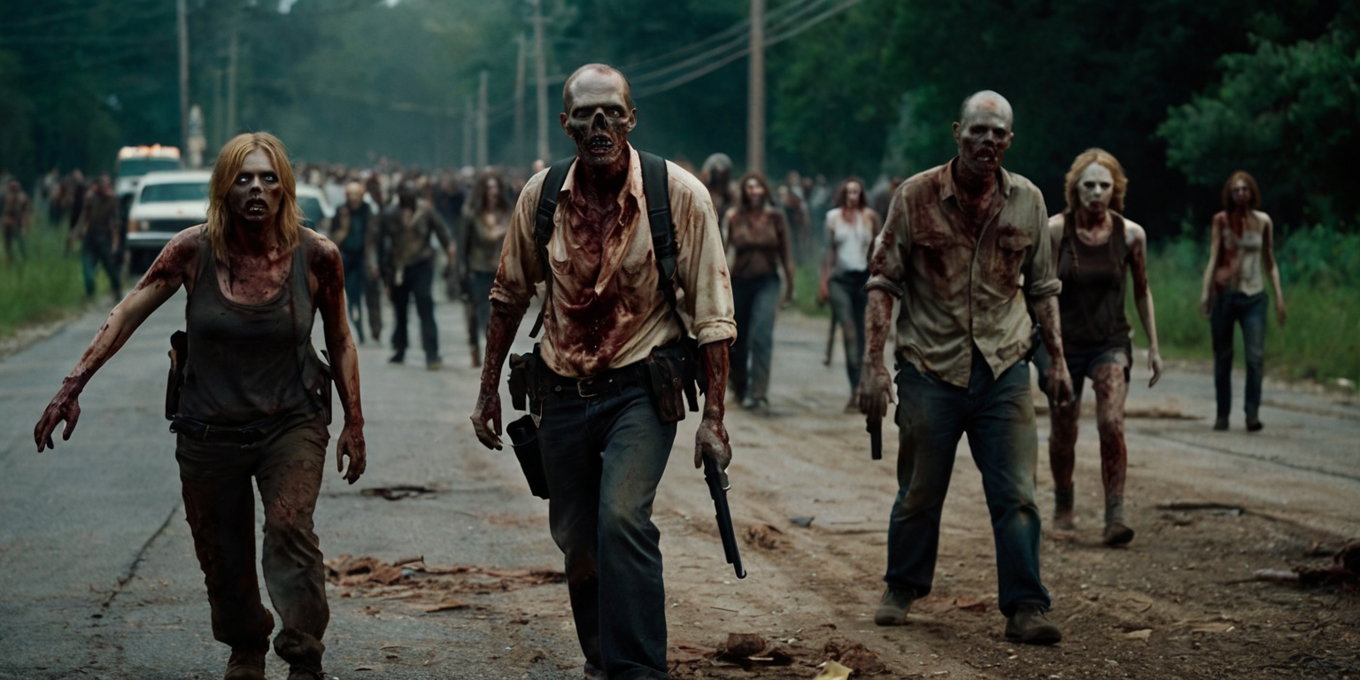 Realistic Zombie Horde In Post Apocalyptic Town 5