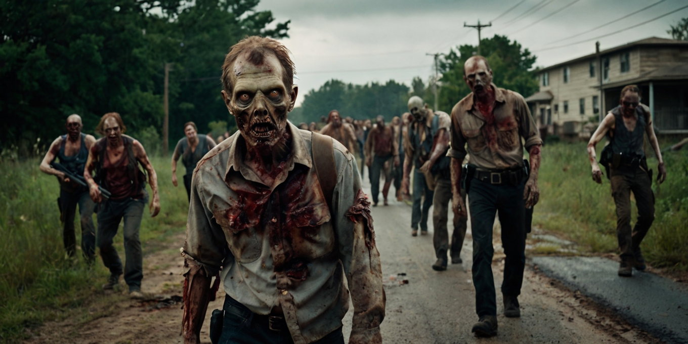 Realistic Zombie Horde In Post Apocalyptic Town 6