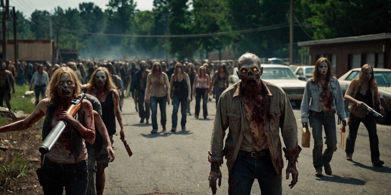 Realistic Zombie Horde In Post Apocalyptic Town 7