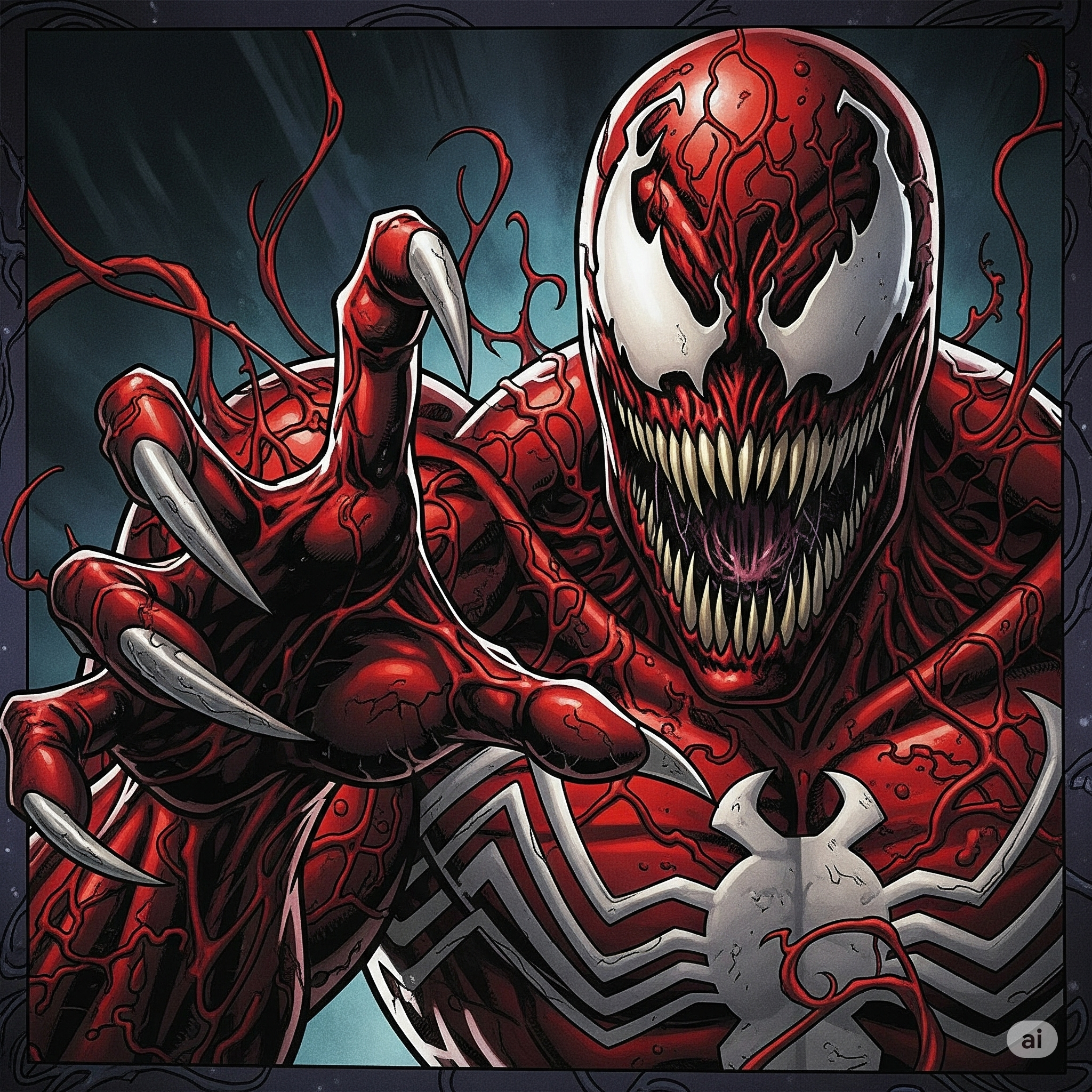 Carnage Symbiote Menacing Grin