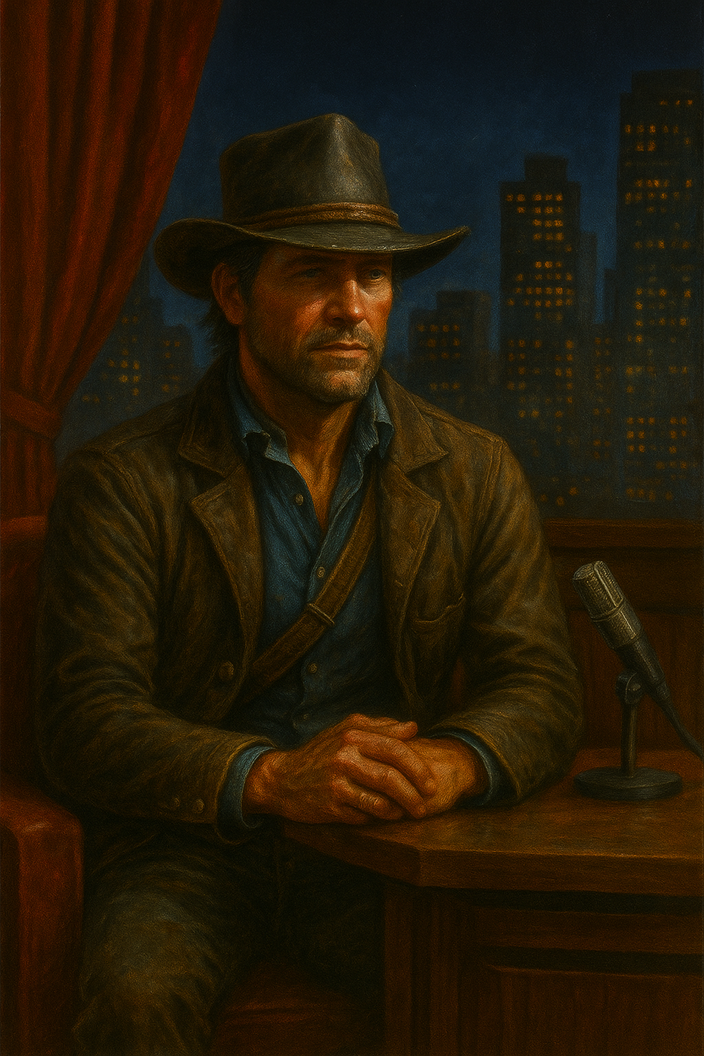 Cowboy Talk Show Set Portrait