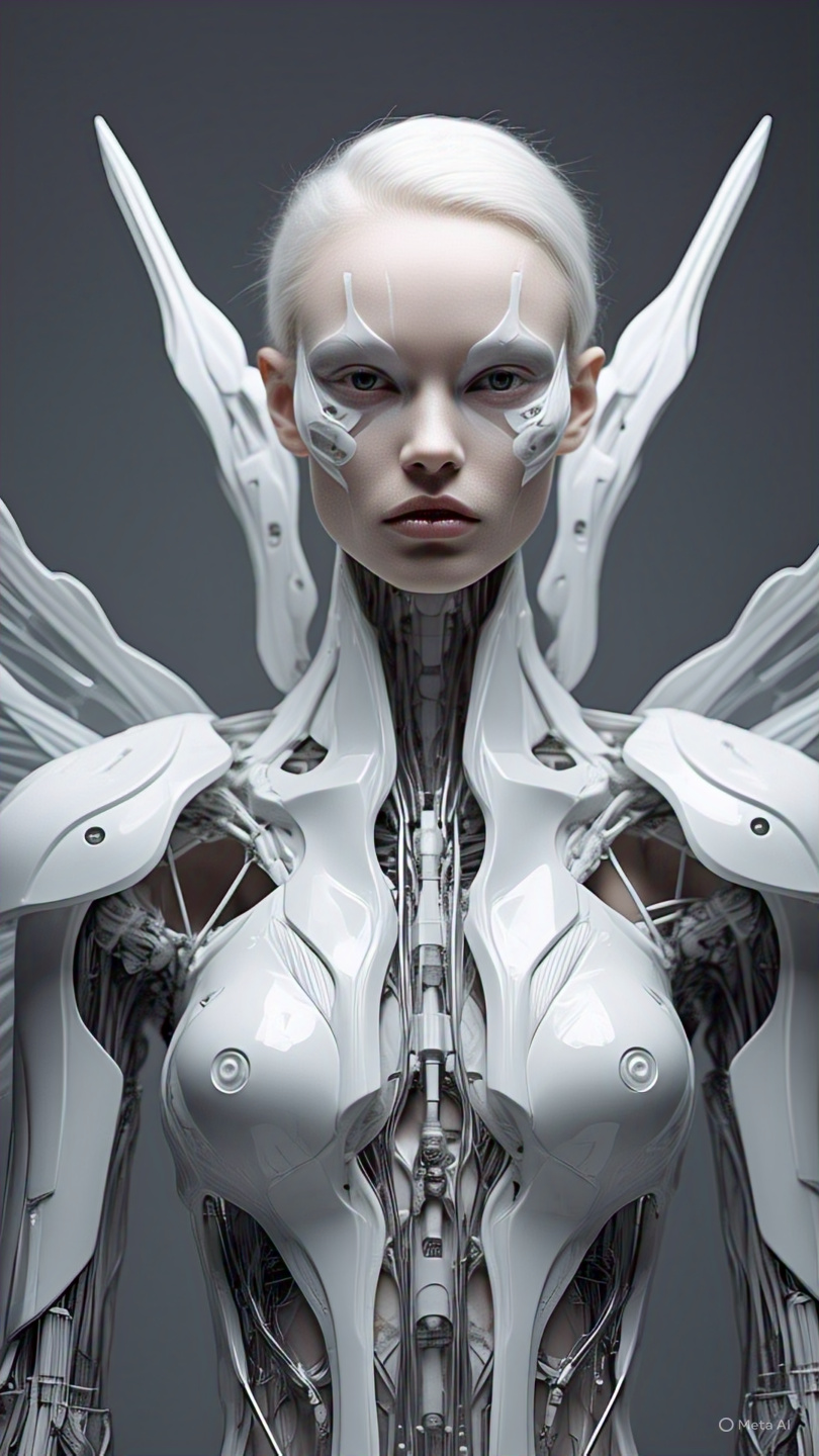 Robot Futuristic White Design 1