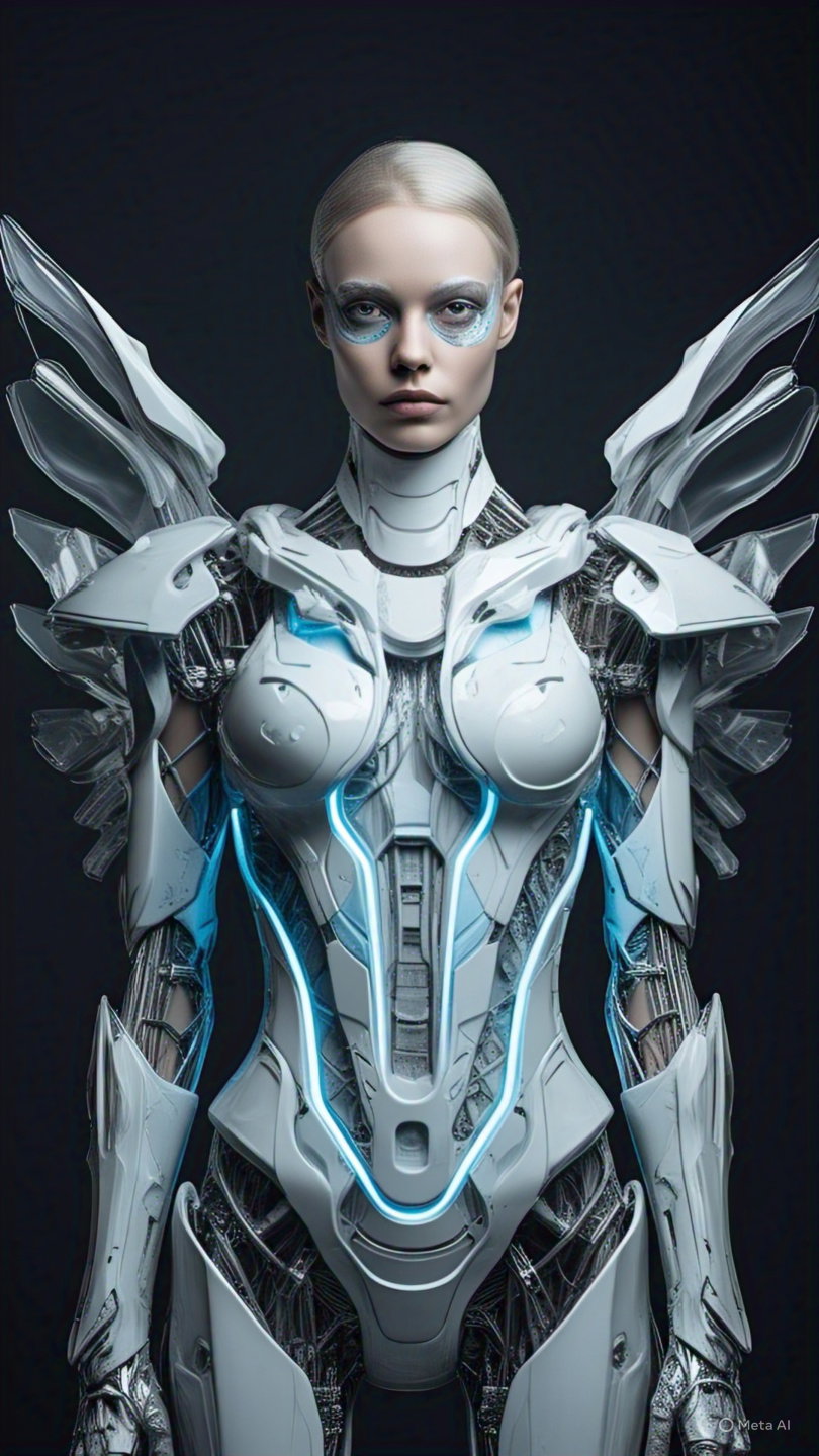 Robot Futuristic White Design 3