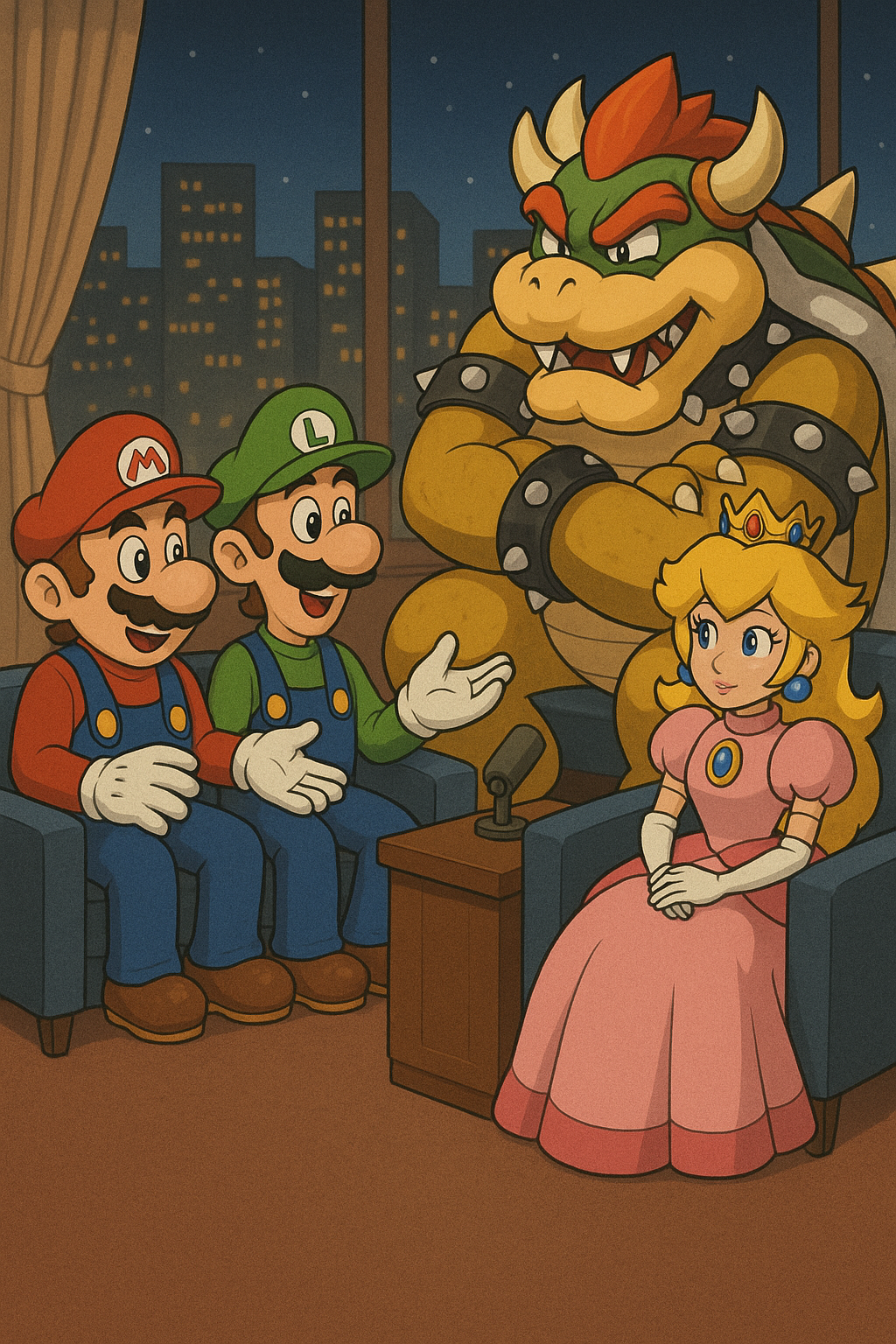 Super Mario Talk Show Characters