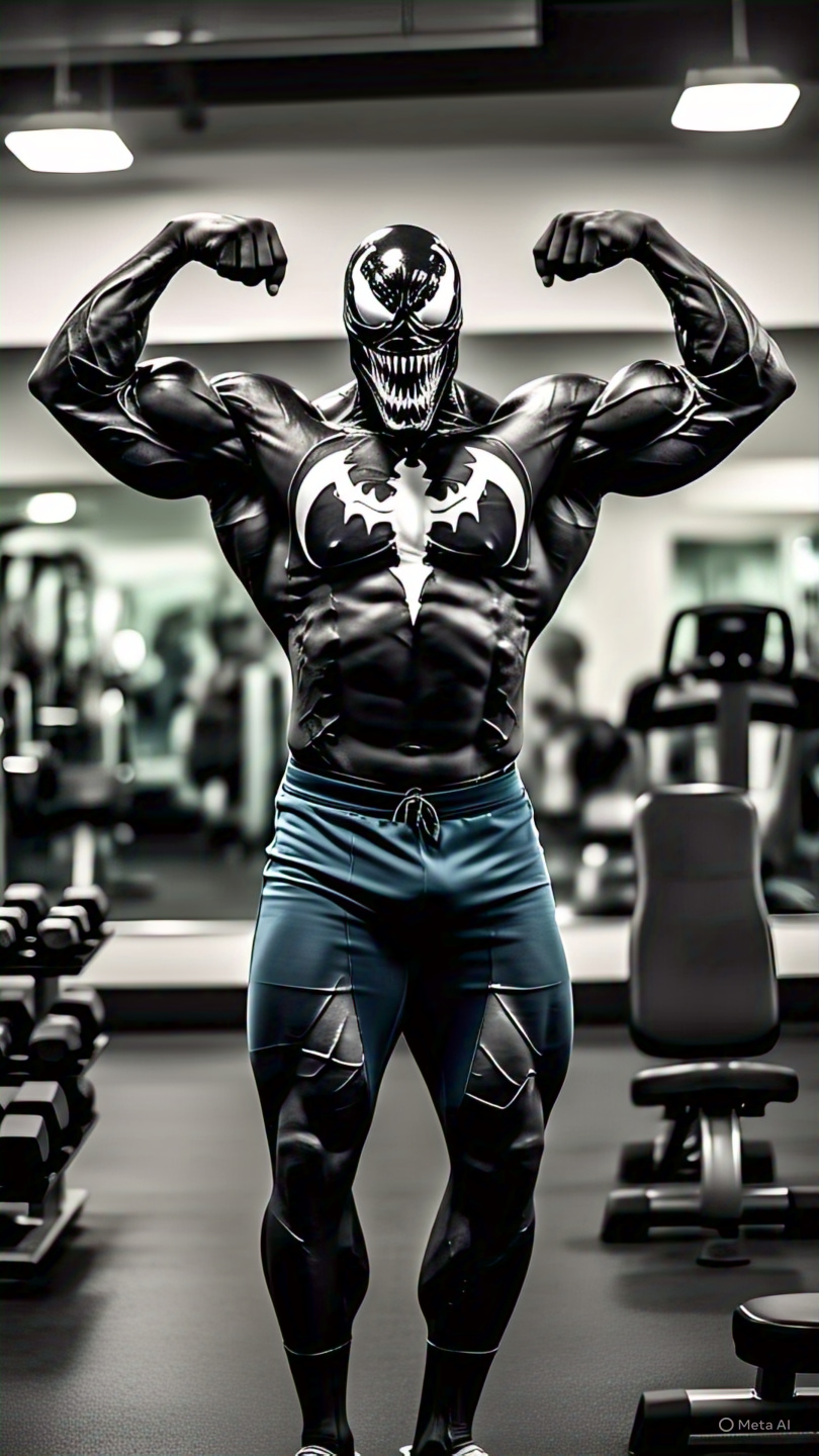 Superhero Bodybuilder Venom Batman Gym