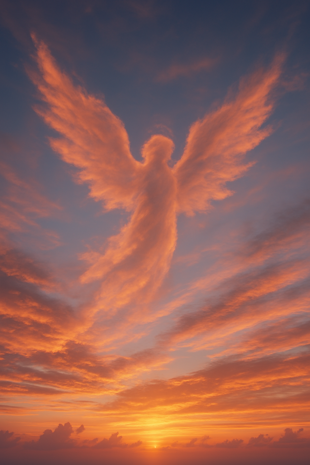 Angel Cloud Formation Sunset Beach 1