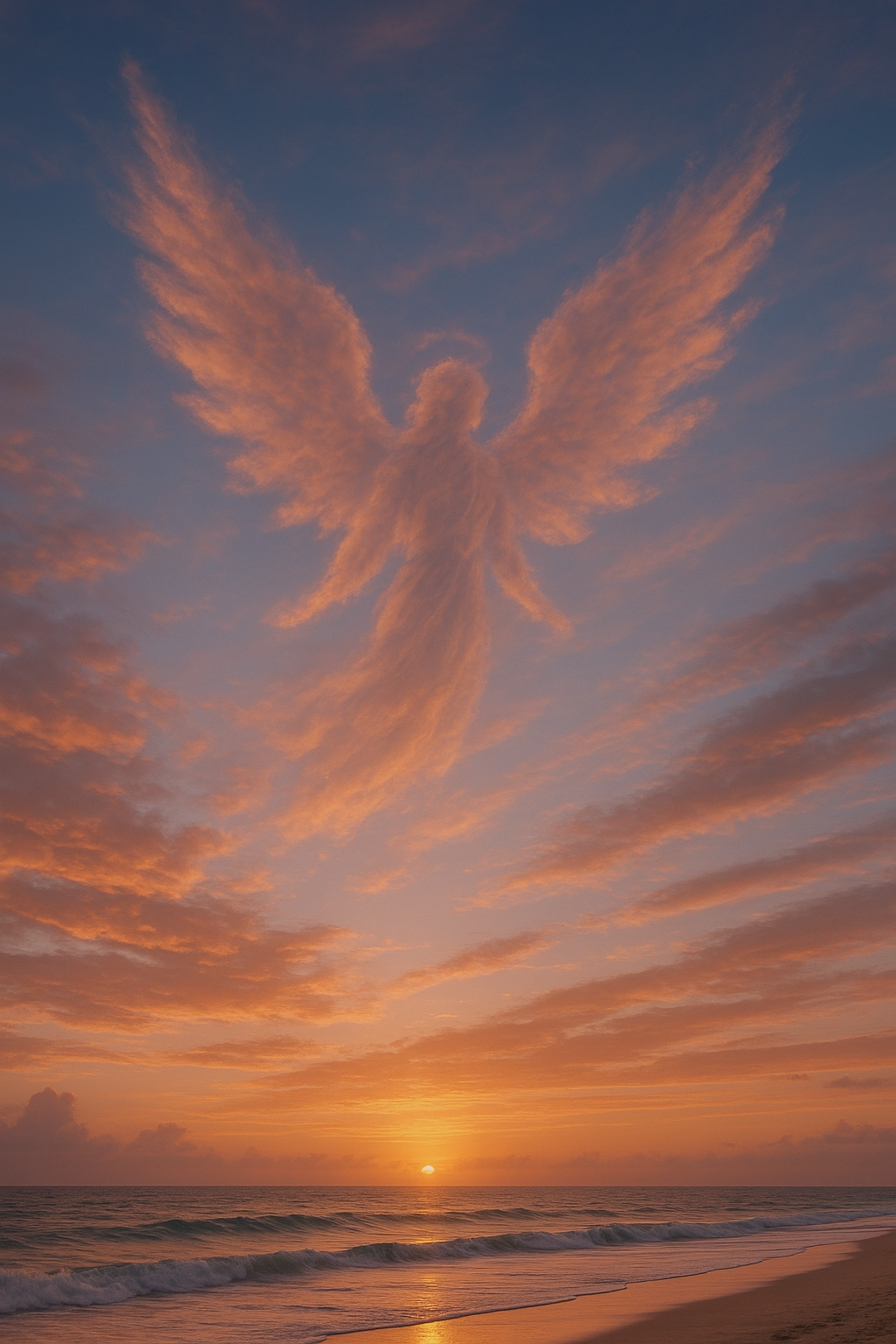 Angel Cloud Formation Sunset Beach 2