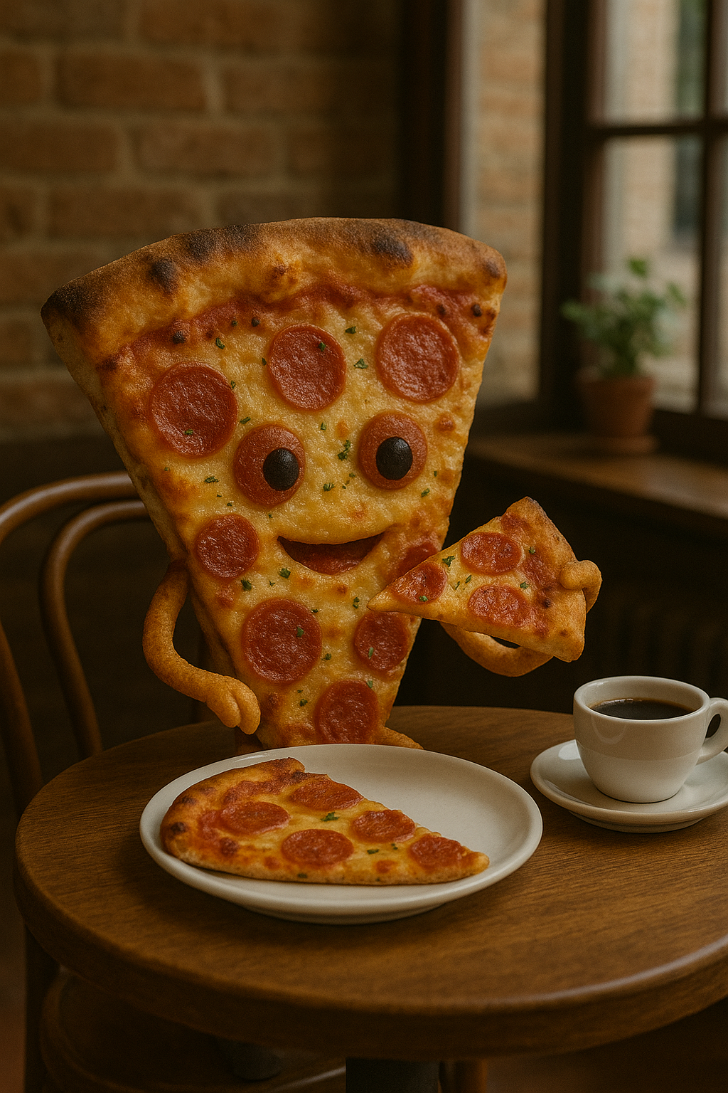 Anthropomorphic Pepperoni Pizza Cafe