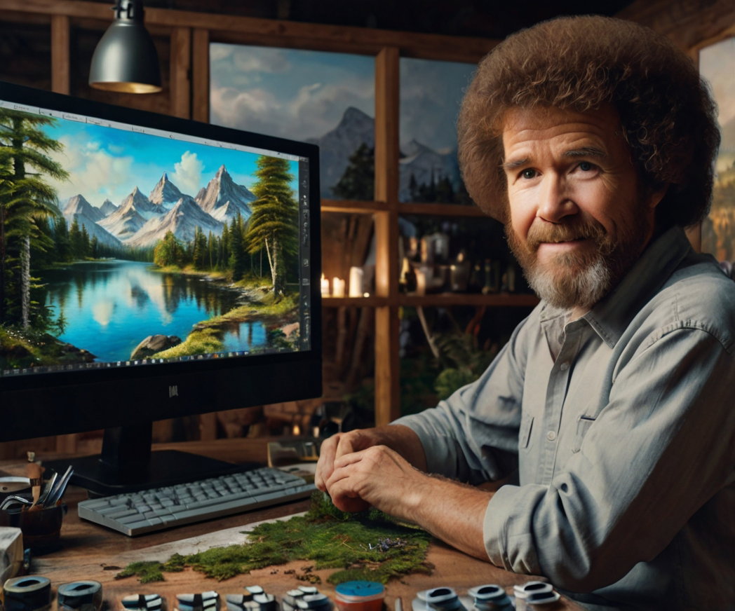 Bob Ross Digital Mountain Landscape Studio 3