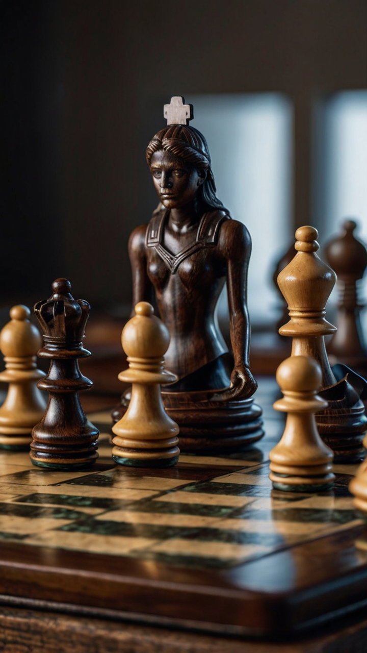 Chess Pieces Human Figures Artistic 3