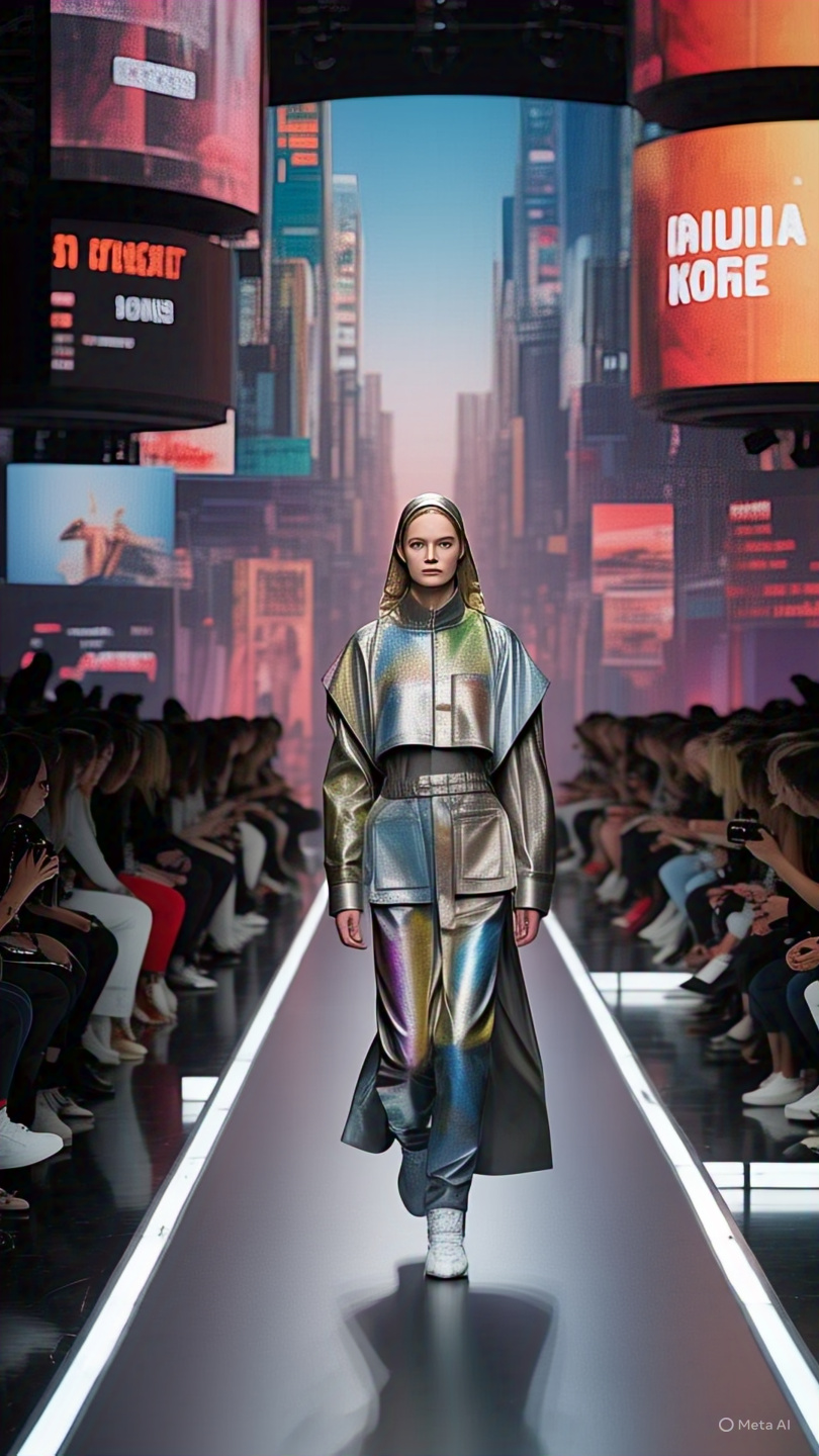 Cyberpunk Futuristic Fashion Runway Model 2