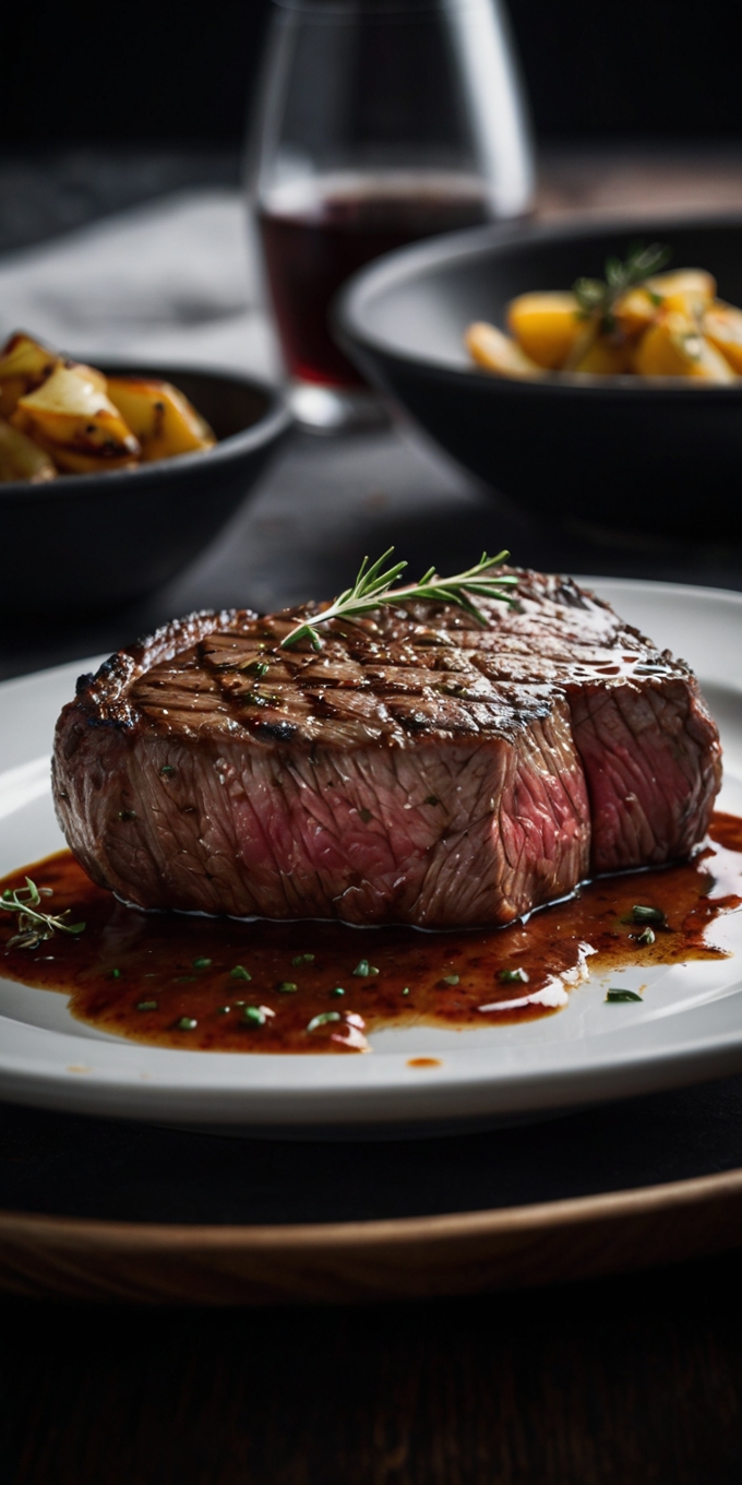 Grilled Steak Rosemary Tomatoes 2