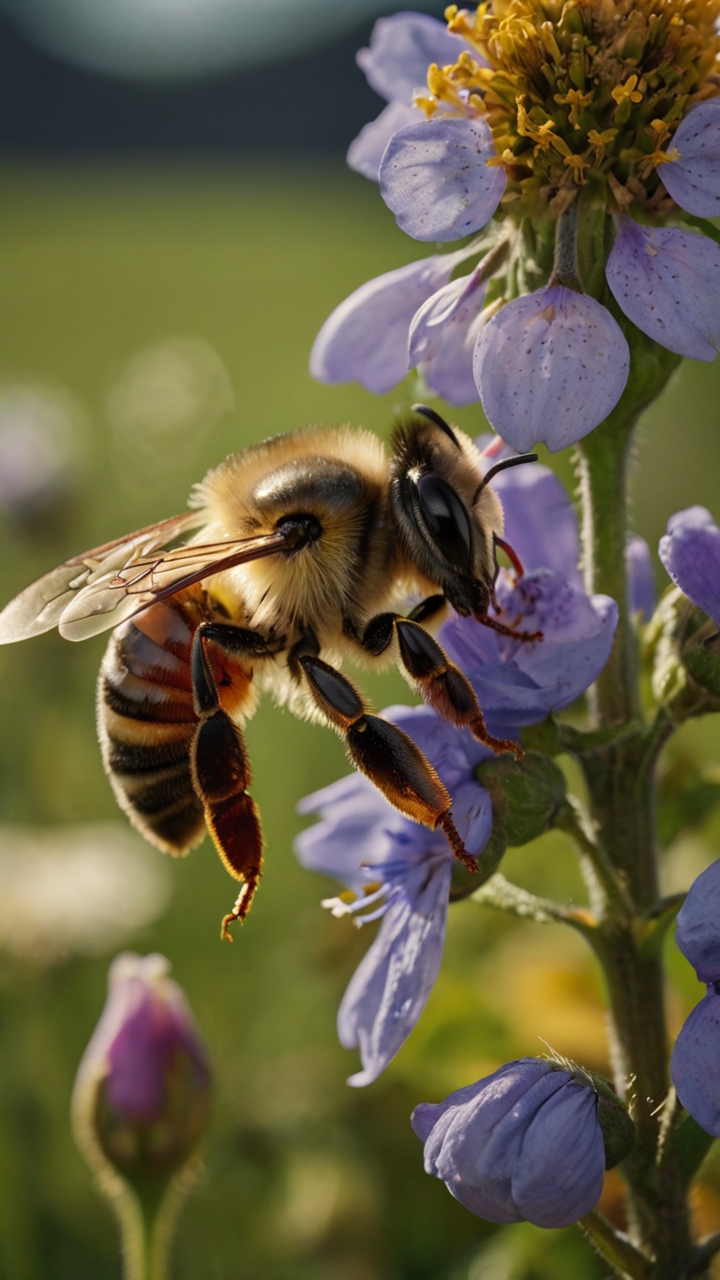 Honeybee Nectar Wildflower Macro 1