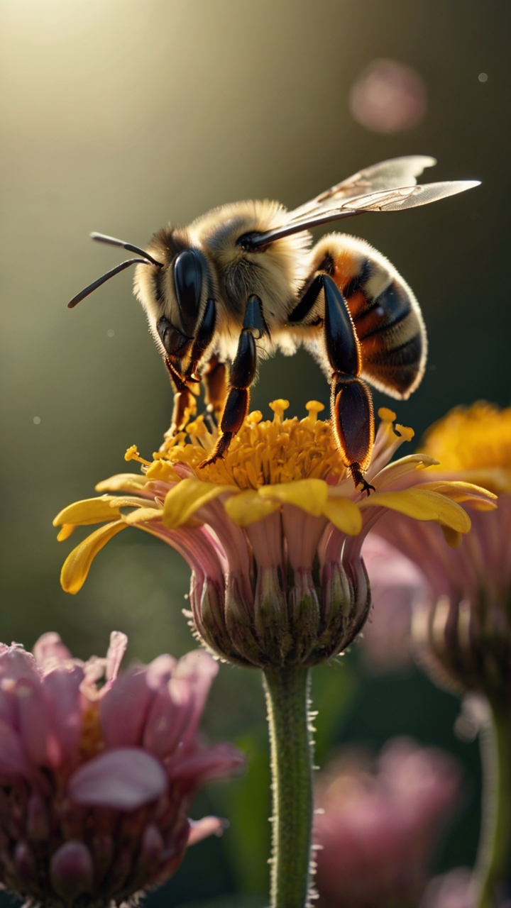 Honeybee Nectar Wildflower Macro 2