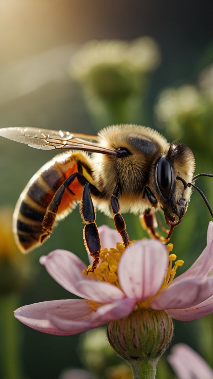 Honeybee Nectar Wildflower Macro 3