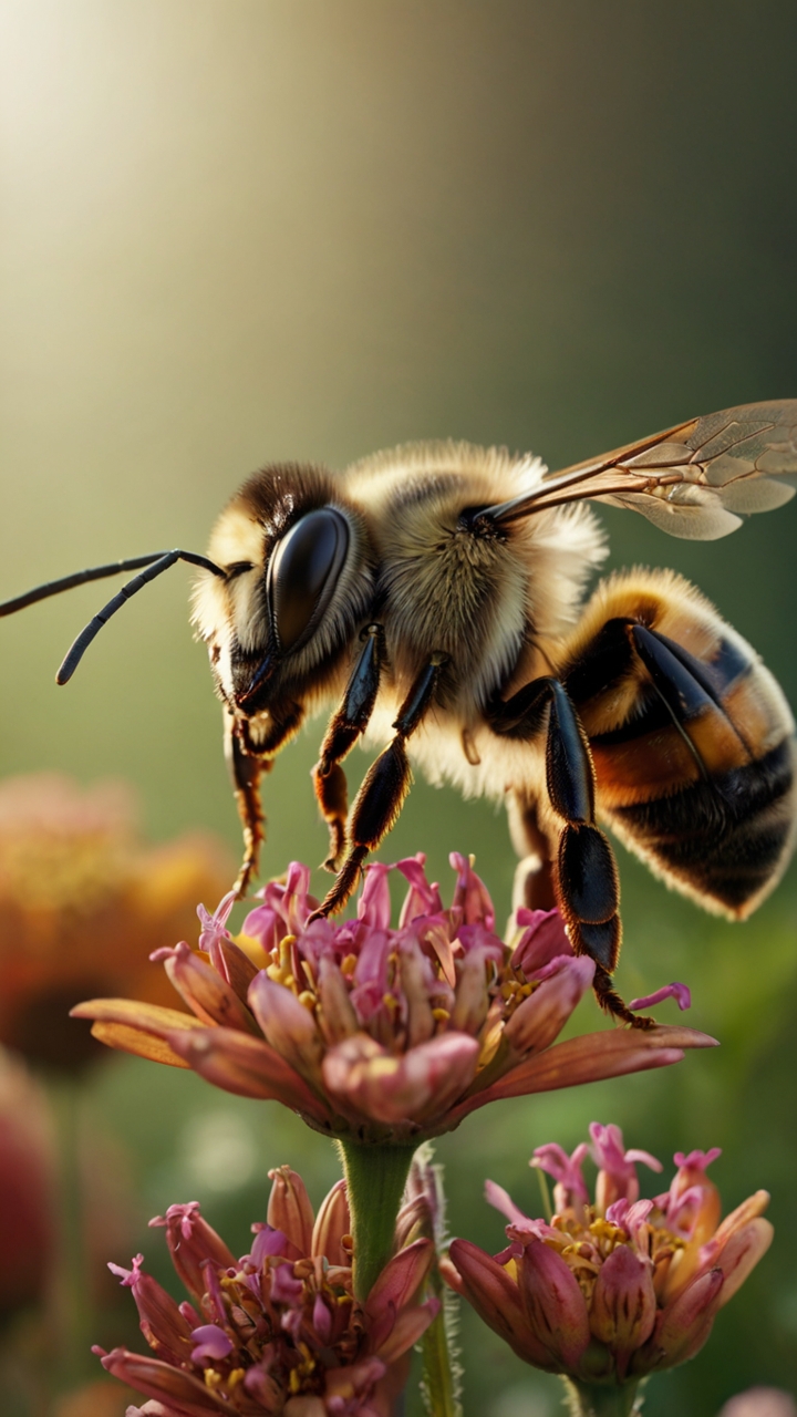 Honeybee Nectar Wildflower Macro 4