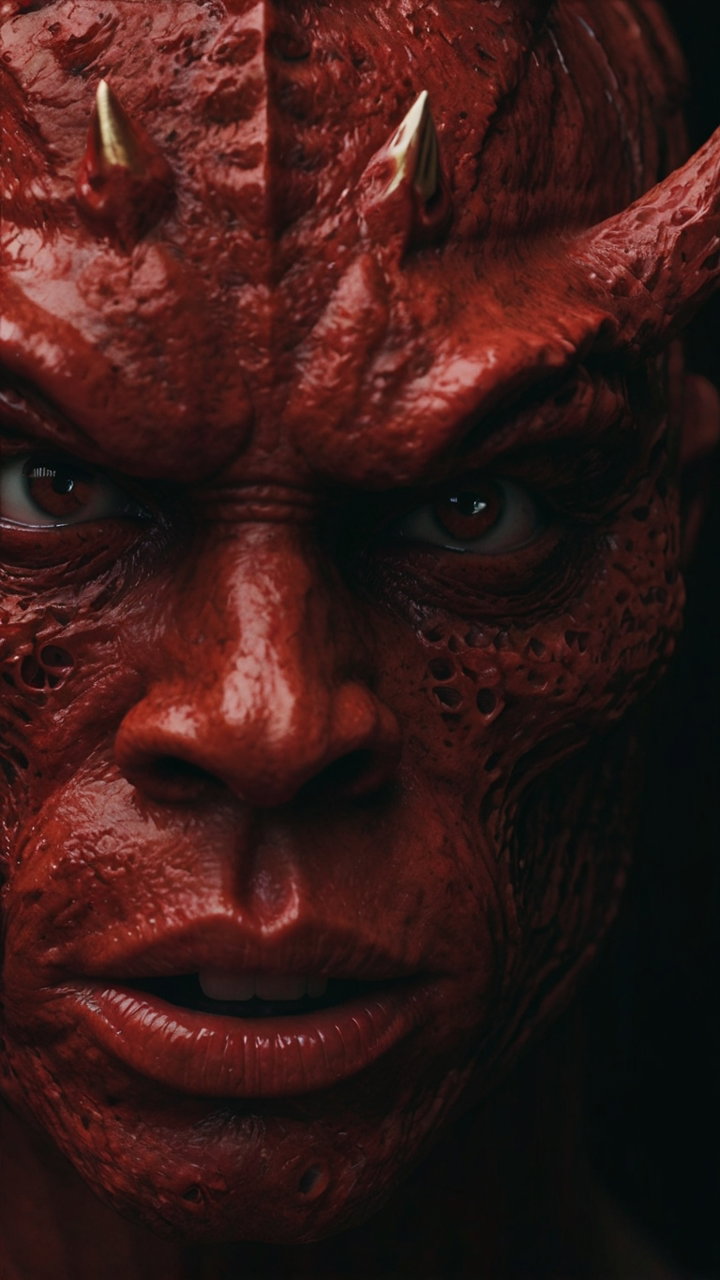 Horned Red Demon Portrait 2