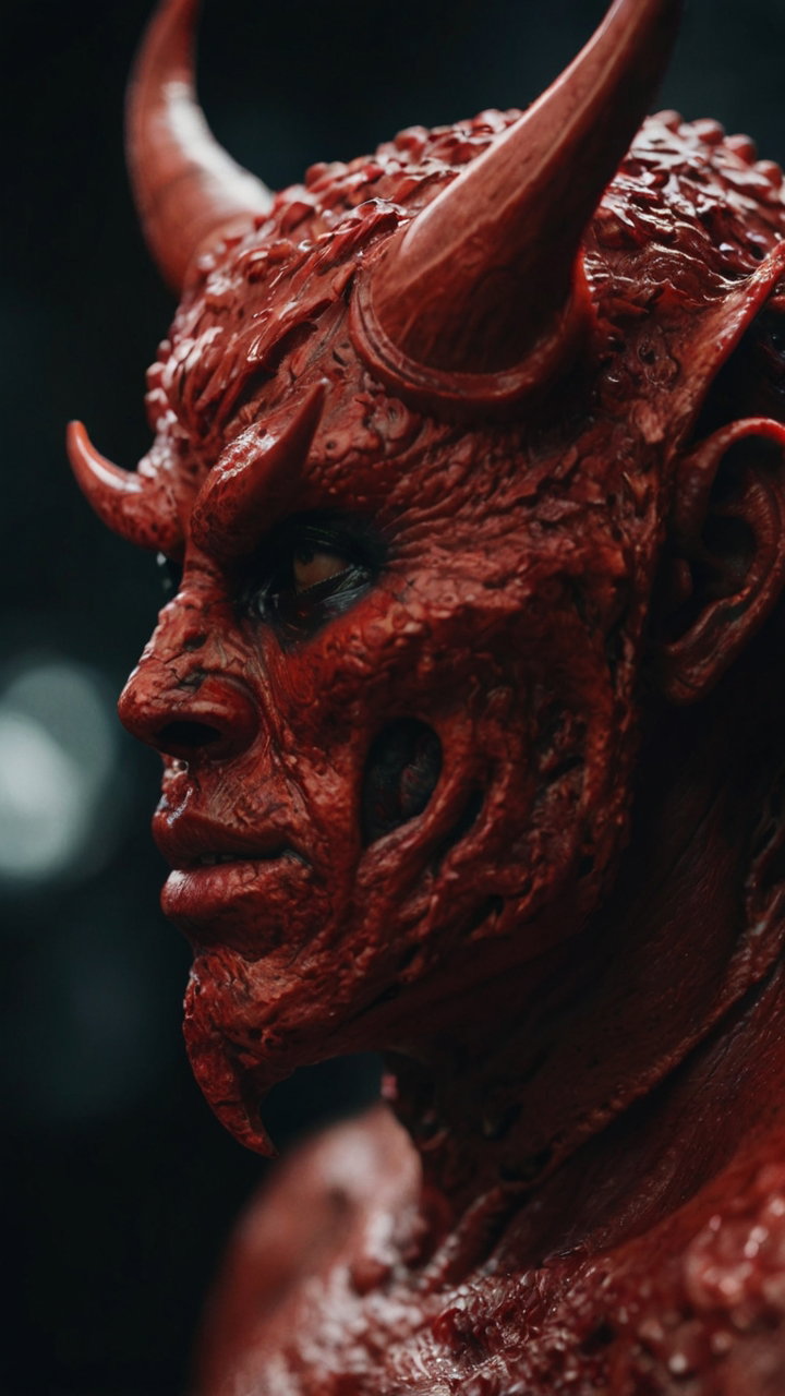Horned Red Demon Portrait 3
