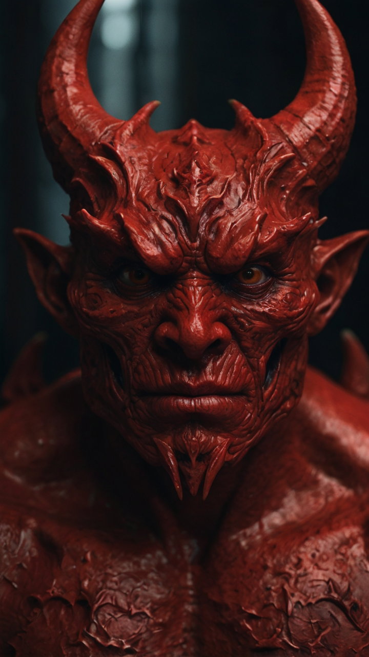 Horned Red Demon Portrait 4