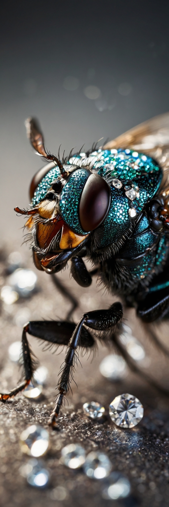 Jeweled Housefly Diamond Surface 1