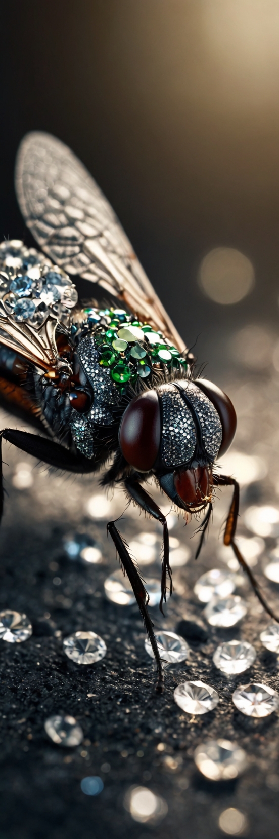 Jeweled Housefly Diamond Surface 2