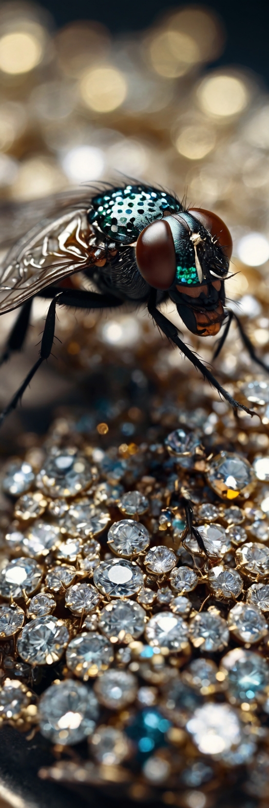 Jeweled Housefly Diamond Surface 3