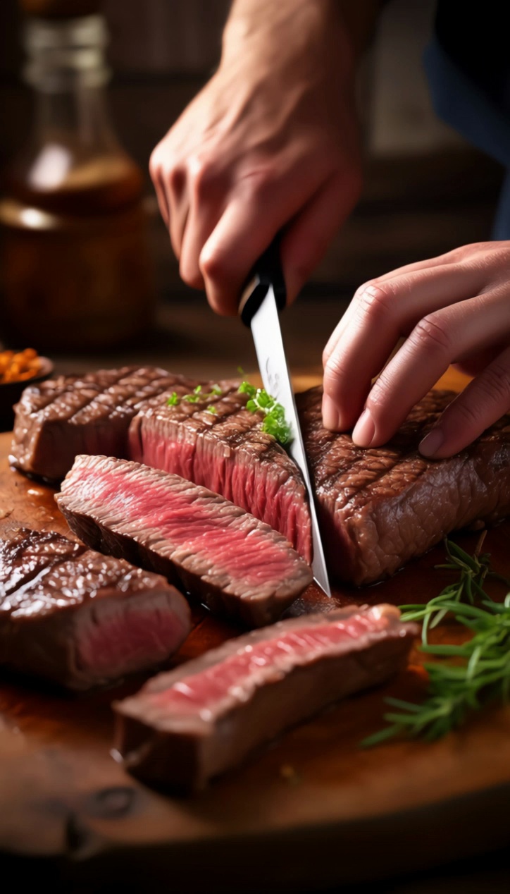 Juicy Steak Cutting Board Slice Video 2 Thumbnail